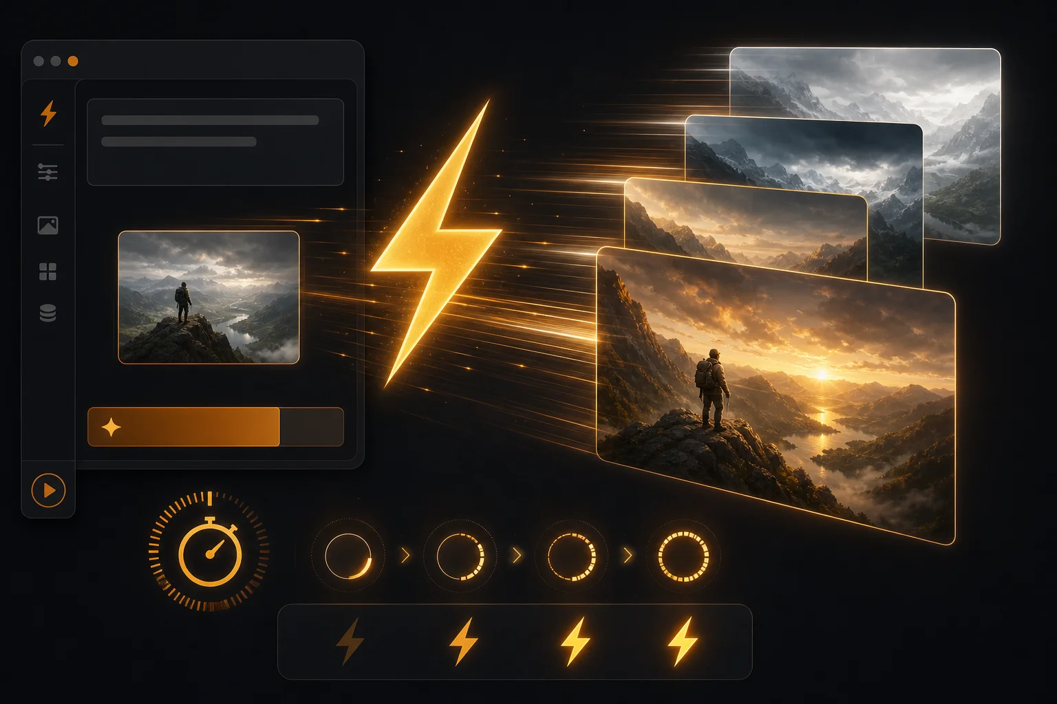 Flux Schnell generating AI image drafts in seconds