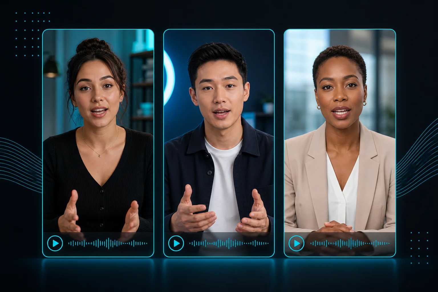 AI talking head videos for courses, social explainers, and corporate announcements